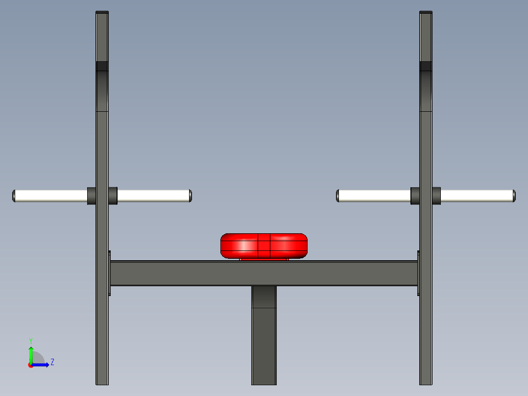 B3003758-平板卧推健身器材左视图
