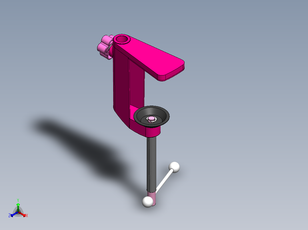 小鼠底座夹正等轴测图