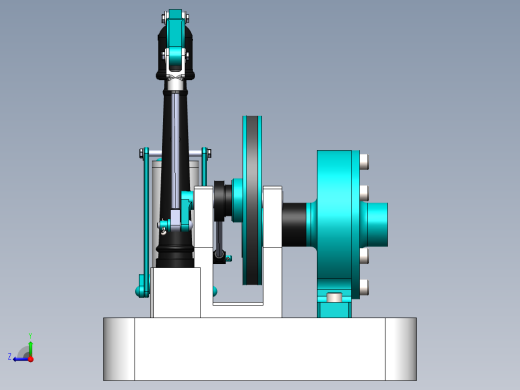 蒸汽机steam-engine-with-horizontal-beam-模型格式为 sw右视缩略图