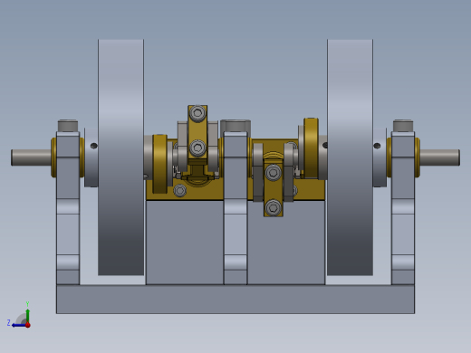 蒸汽机simple-2-cylinder-horizontal-mill-steam-engine-模型格式为 sw右视缩略图