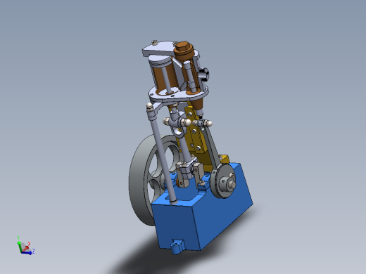 蒸汽机steam-engine-model-6834-模型格式为 stp sw