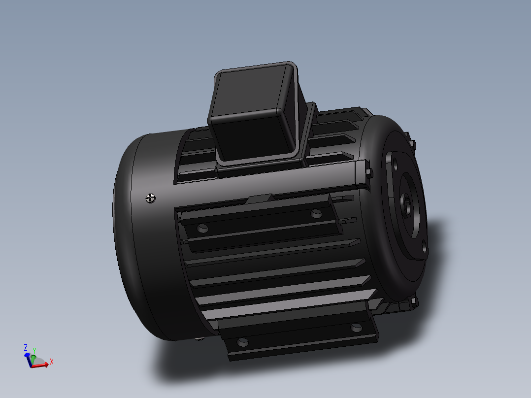 卧式液压专用电机HSW型系列模型 4种型号-422293--58主视图