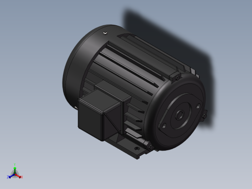 卧式液压专用电机HSW型系列模型 4种型号-422293--58正等轴测缩略图