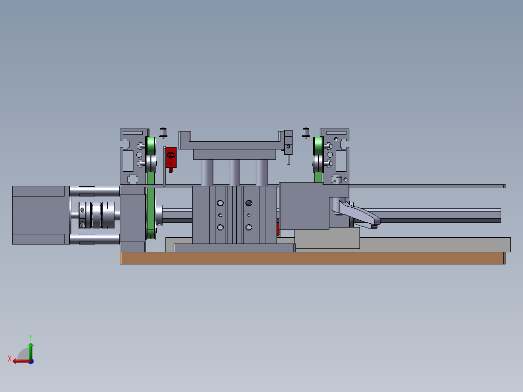 0.43米双带宽度可调输送机后视图