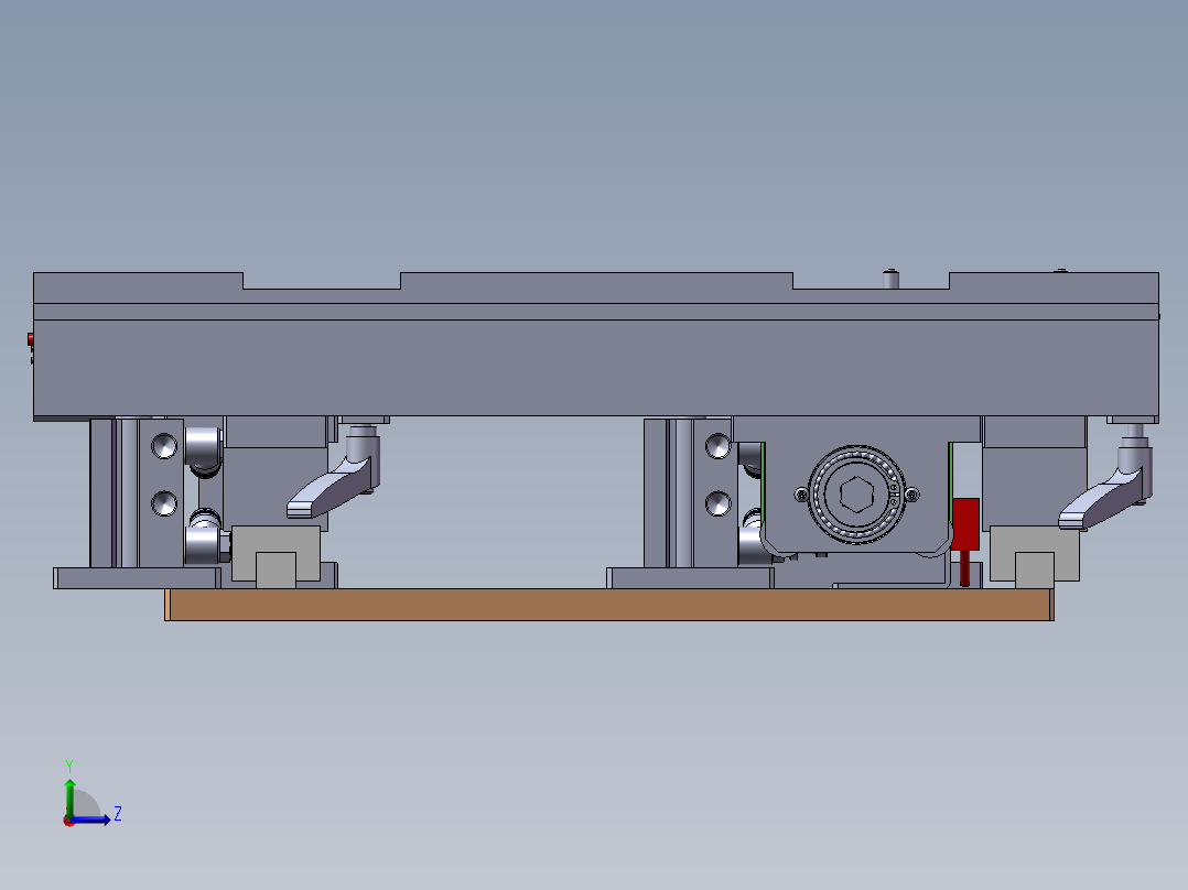 0.43米双带宽度可调输送机左视图