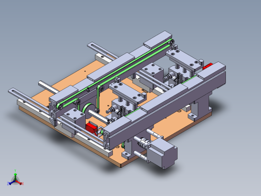 0.43米双带宽度可调输送机正等轴测缩略图