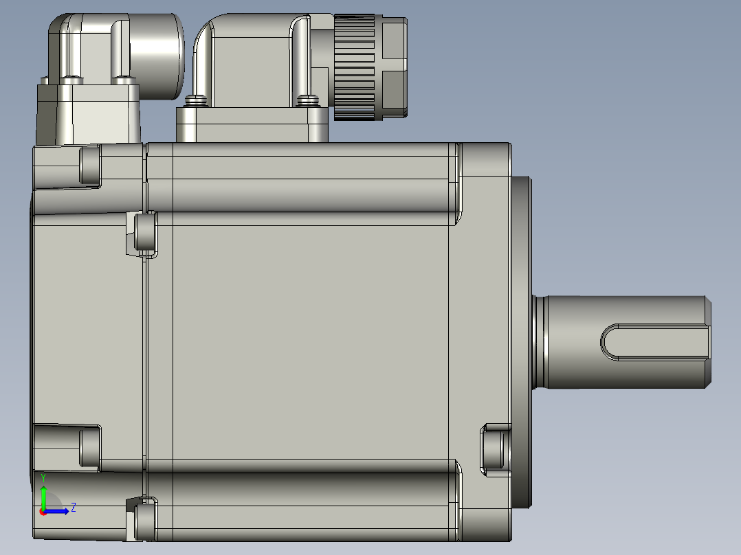 MS1H1-20B30CB-A331Z伺服电机左视图