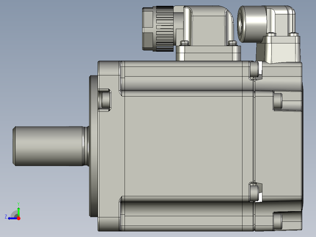 MS1H1-20B30CB-A331Z伺服电机右视图