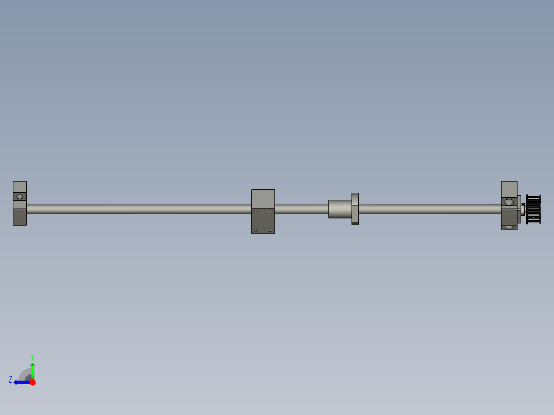 上银直径15丝杠组合_0210A右视图