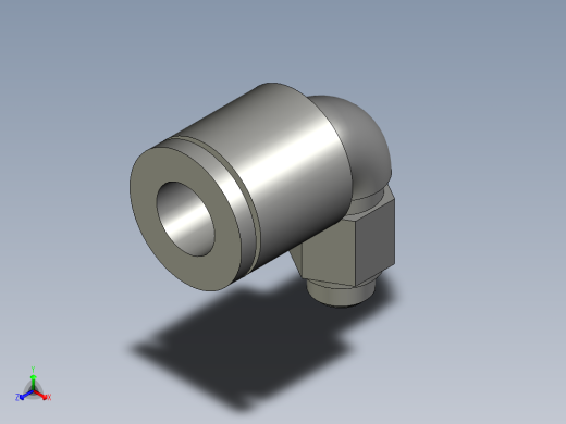 KB2L06-M5外螺纹弯接头正等轴测缩略图