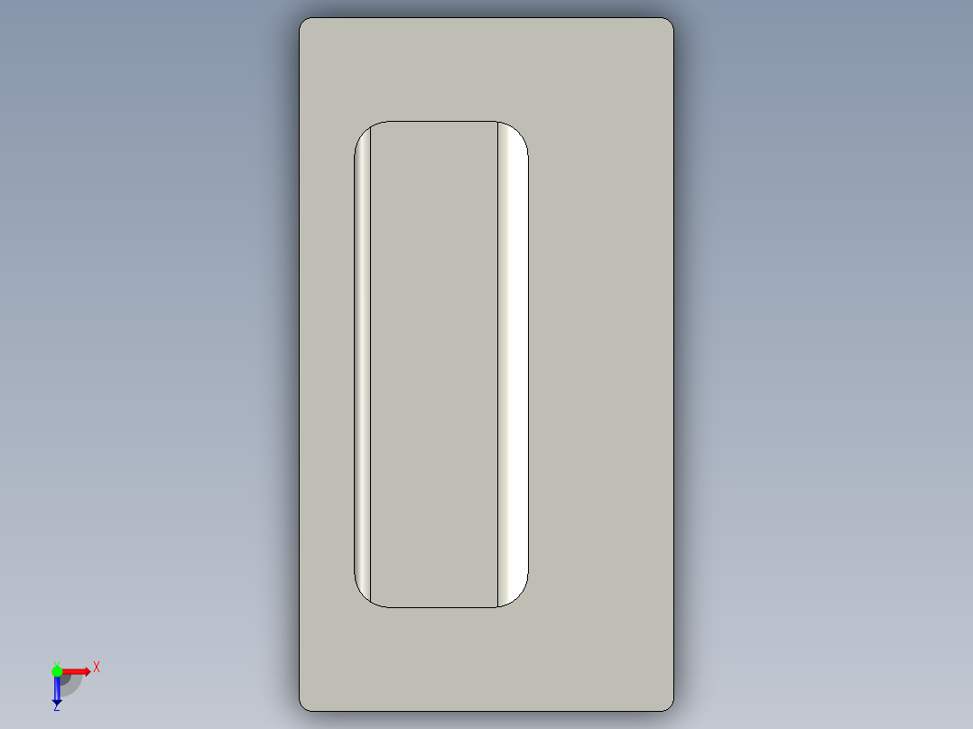 怡合达暗式拉手XAD51-A100俯视图