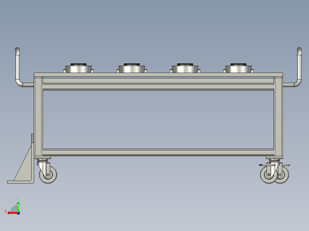 AGV周转车总成-成品后视图
