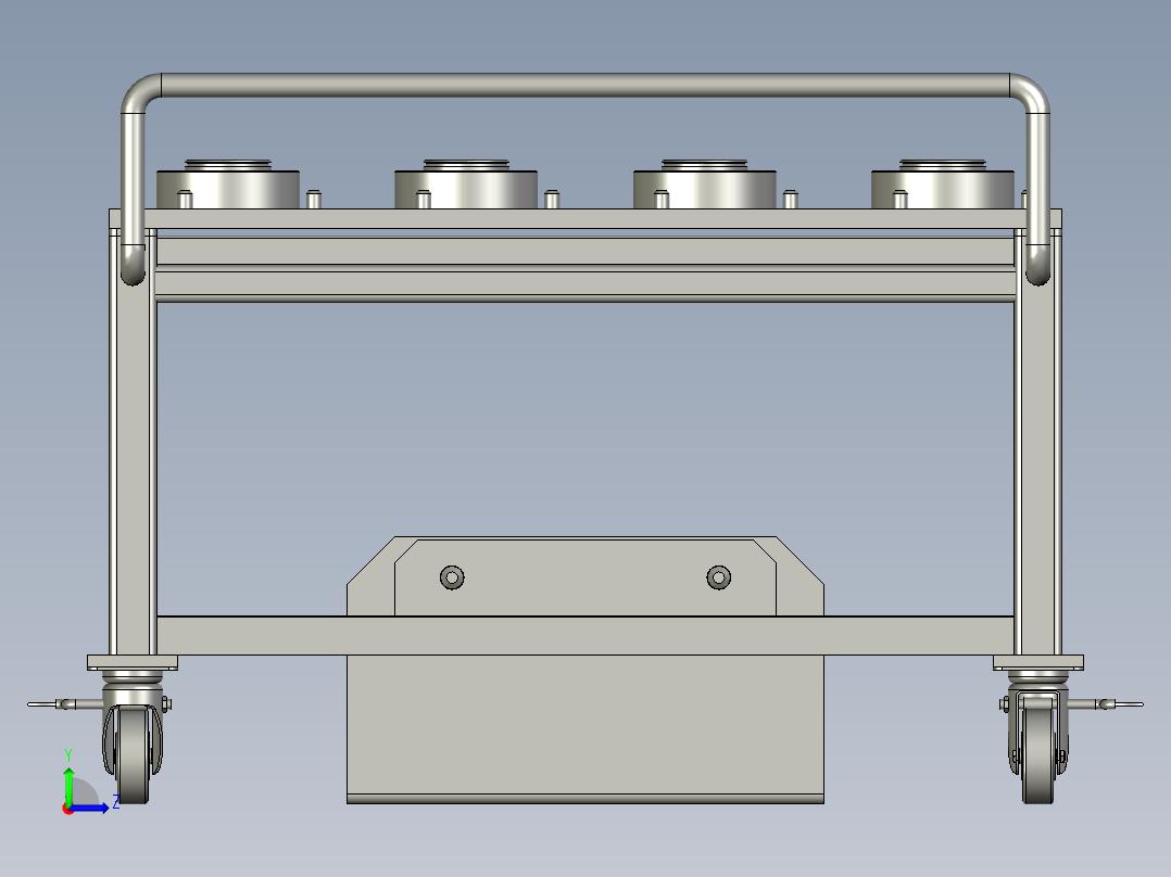 AGV周转车总成-成品左视图
