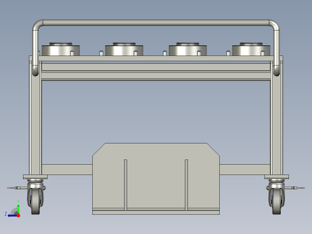 AGV周转车总成-成品右视图