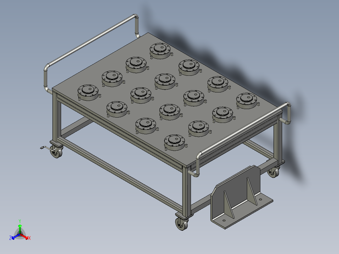 AGV周转车总成-成品正等轴测图