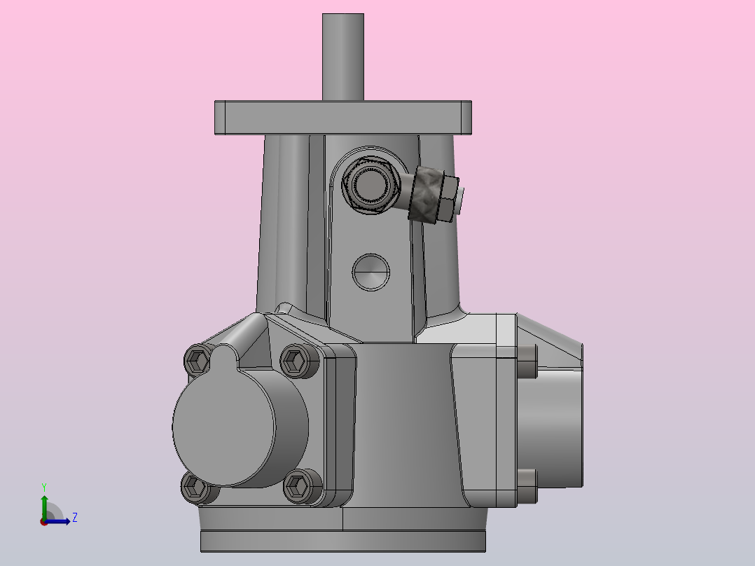 便携式气动升降式气动马达搅拌机左视图