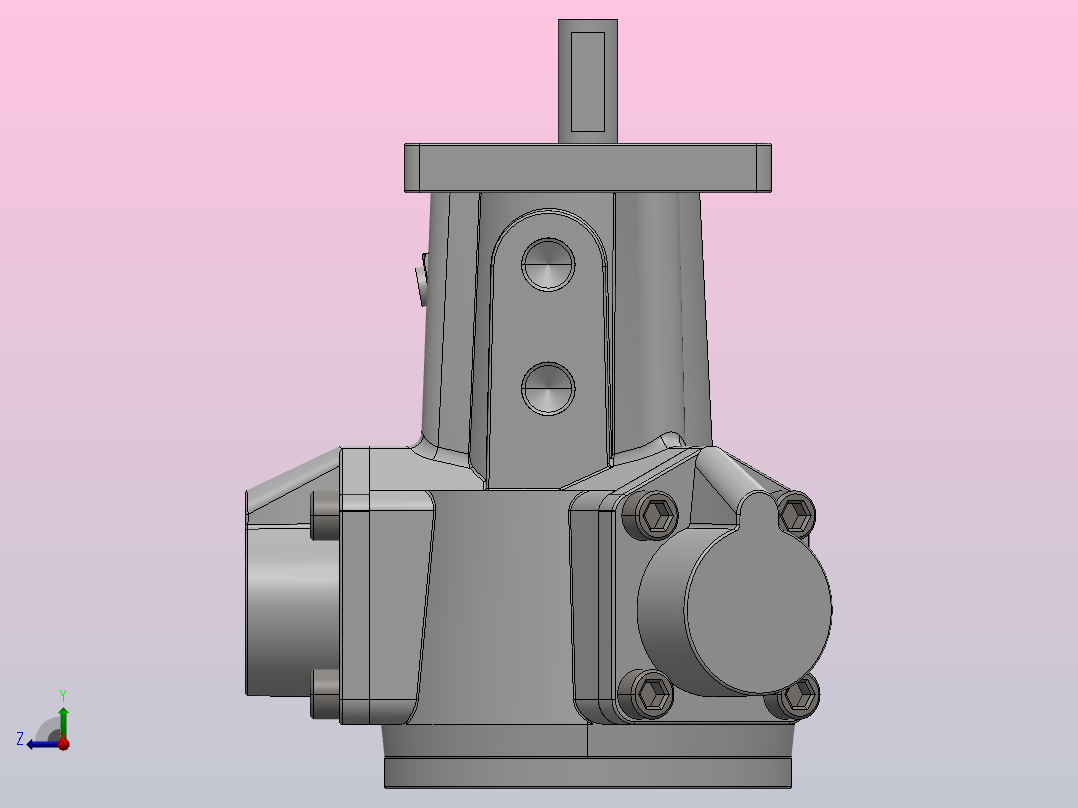 便携式气动升降式气动马达搅拌机右视图