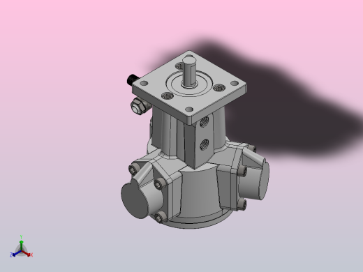 便携式气动升降式气动马达搅拌机正等轴测缩略图