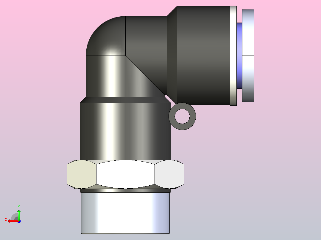 PL-G L型螺纹弯头-G螺纹[PL014-G04] (3)后视图