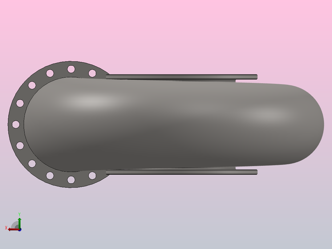 涡轮机 模型后视图