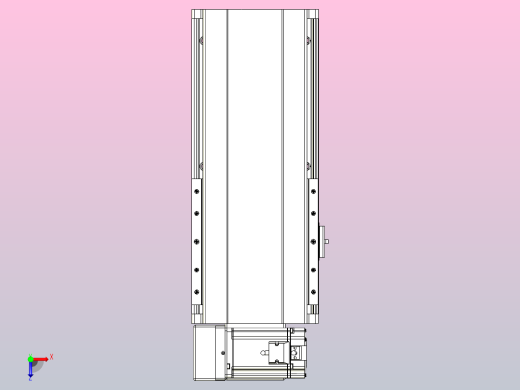 皮带直线轴半封闭可选导轨TPA-HNB-202D-140-L150-LU-C-P75-N3俯视缩略图