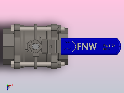 FNW-FNW310AK三片式内螺纹球阀俯视缩略图