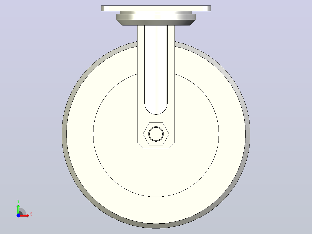 重载型(300~450kg)固定型脚轮[CAKG200-NB]前视图