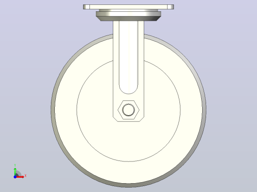 重载型(300~450kg)固定型脚轮[CAKG200-NB]前视缩略图