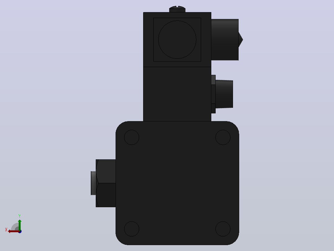10A-5(V)系列带阀气缸(带三位阀型)[10A-5(V) (Ⅱ) SD 40 B 300 A 5]后视图