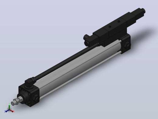 10A-5(V)系列带阀气缸(带三位阀型)[10A-5(V) (Ⅱ) SD 40 B 300 A 5]正等轴测缩略图