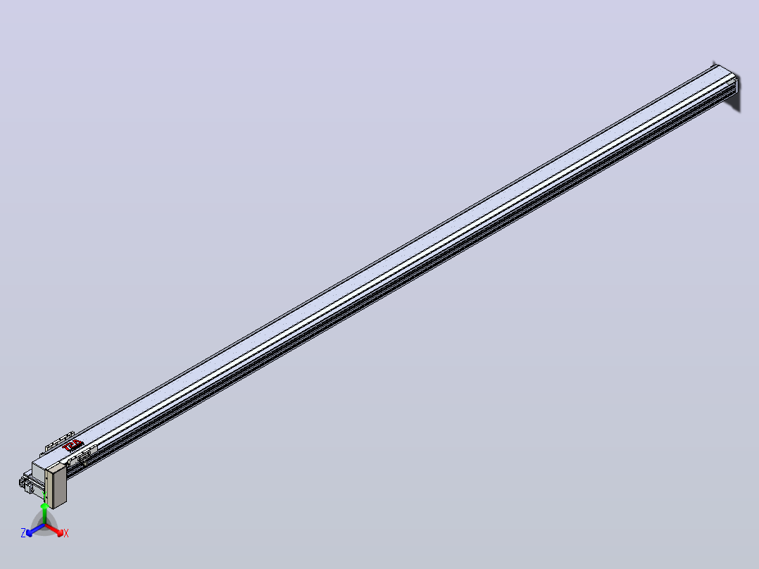 皮带直线轴半封闭可选导轨TPA-HNB-120D-110-L3000-RP-C-P40-N3主视图
