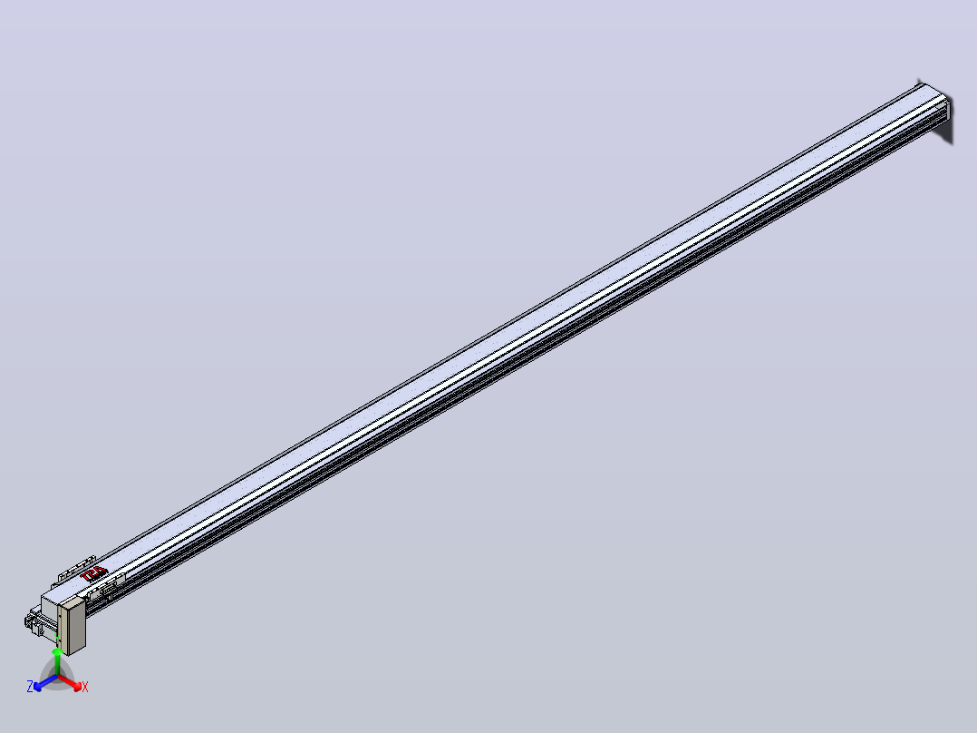 皮带直线轴半封闭可选导轨TPA-HNB-120D-110-L3000-RP-C-P40-N3正等轴测图