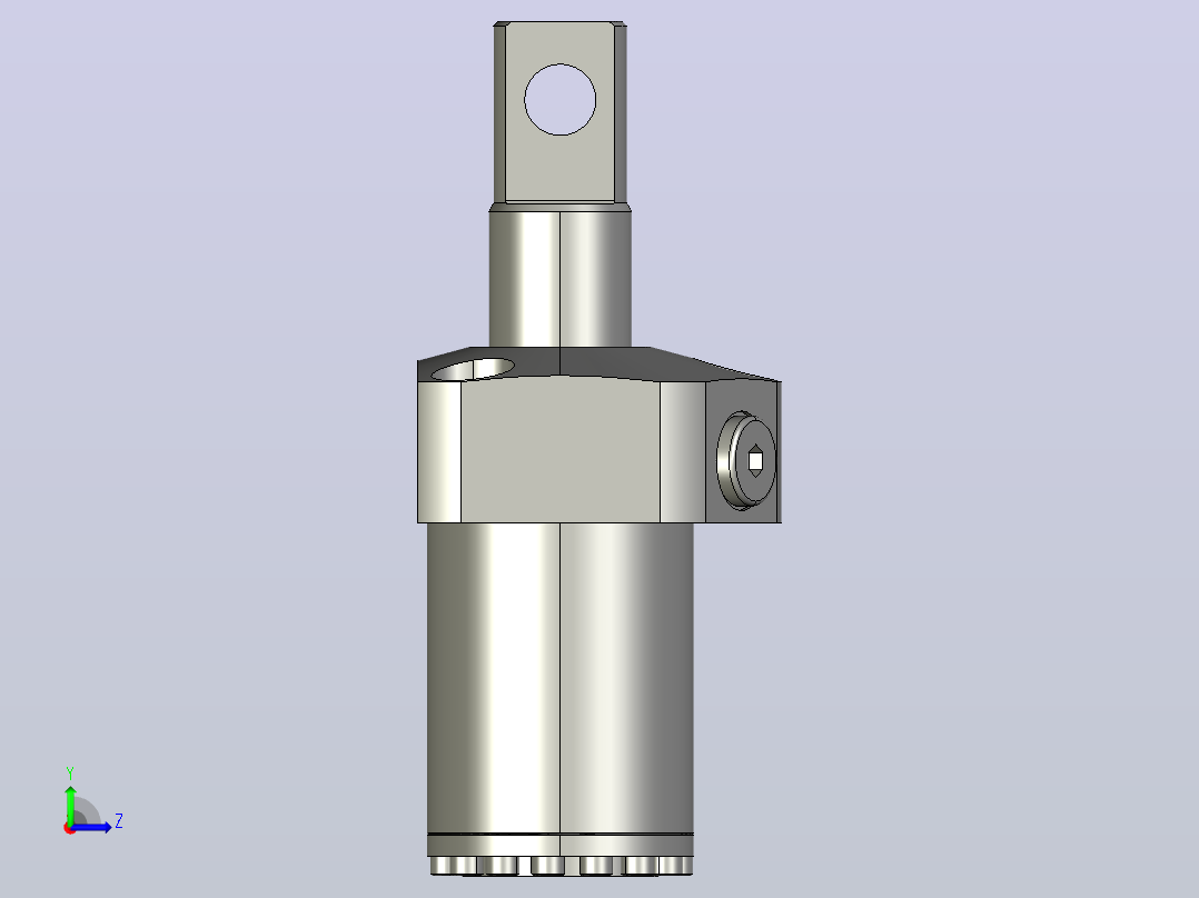 HTLA2001-2CR-P油压复动旋转夹紧器左视图
