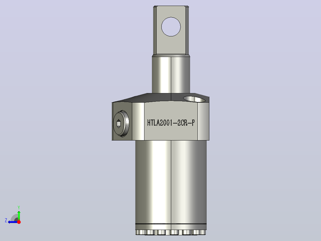 HTLA2001-2CR-P油压复动旋转夹紧器右视图