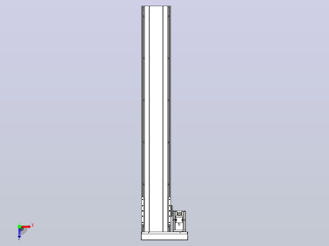 日规模组半封闭丝杆TPA-HNR-140D-2010C-L850-MR-C-P40-N3俯视图