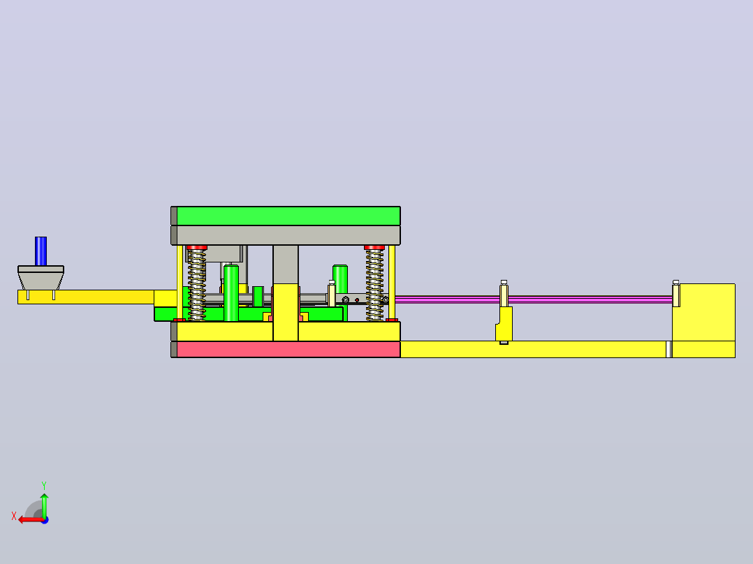 Punching Mold冲孔模具3D数模图纸 STP格式后视图