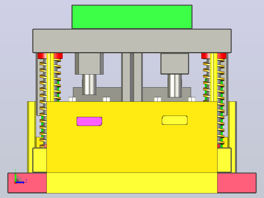 Punching Mold冲孔模具3D数模图纸 STP格式左视图