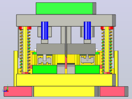 Punching Mold冲孔模具3D数模图纸 STP格式右视缩略图