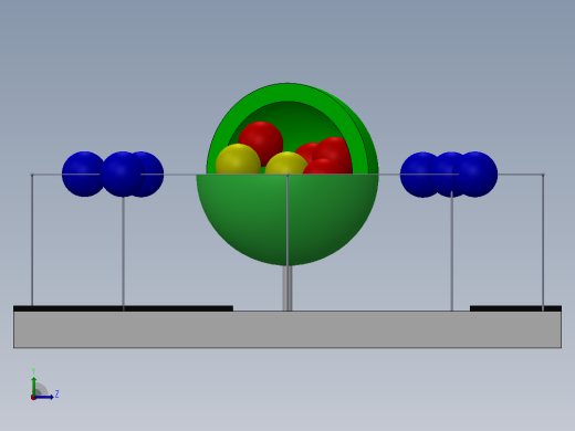D可打印的玻尔碳原子模型_SOLIDWORKS+KeyShot左视缩略图