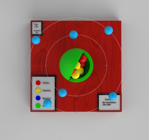 D可打印的玻尔碳原子模型_SOLIDWORKS+KeyShot缩略图