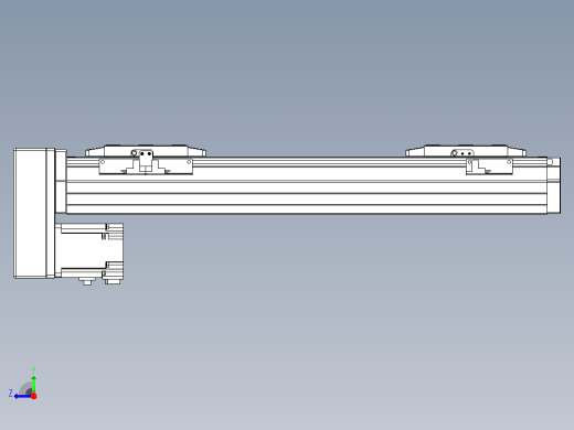 滚珠丝杠线性轴TPA-GCRS-80-1610C-L75-MP-M20-N3右视缩略图