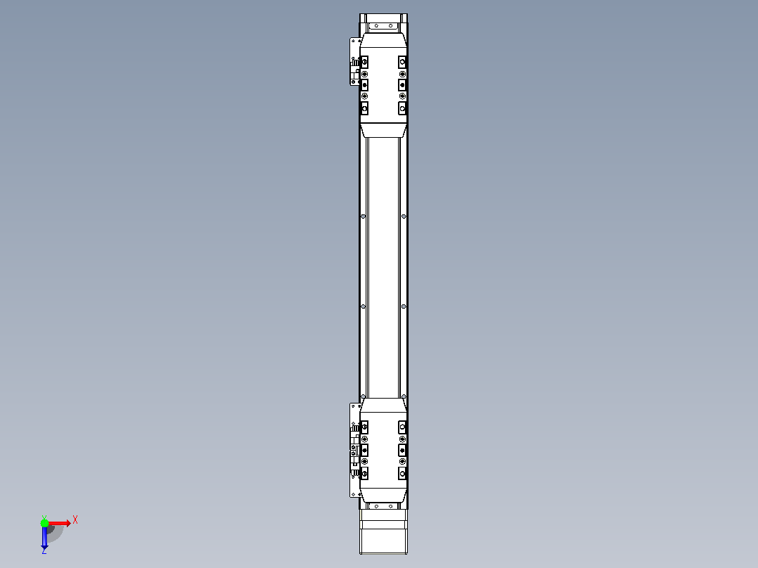 滚珠丝杠线性轴TPA-GCRS-50-1205C-L125-MP-M10-N3俯视图
