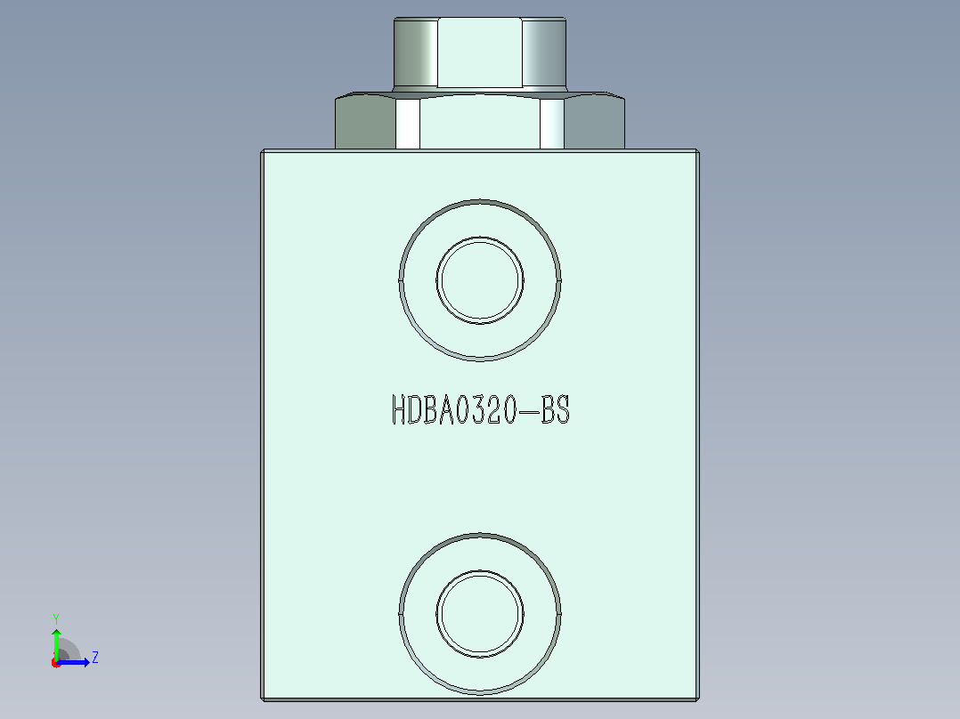HDBA方型直线夹紧器HDBA0320-BS左视图
