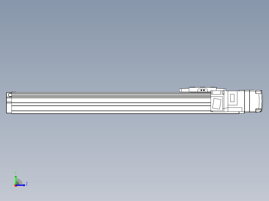 滚珠丝杠直线轴内置导轨TPA-GCR-40-1210C-L300-MR-M10-N3左视图