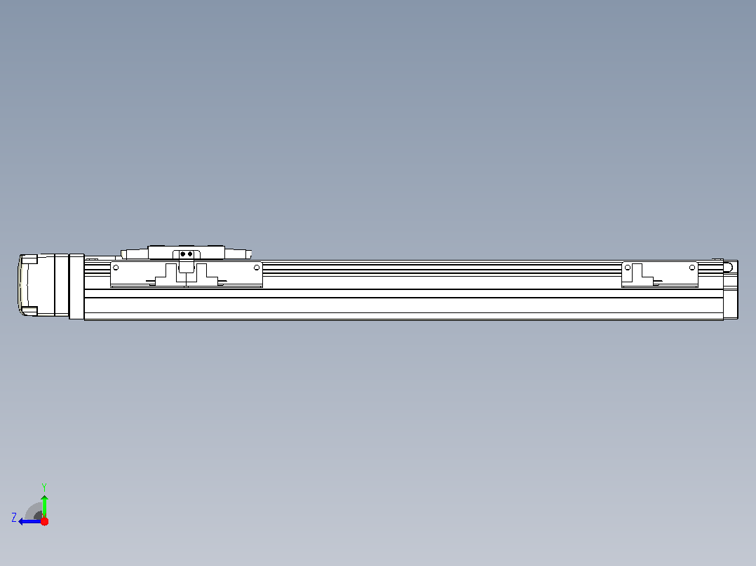 滚珠丝杠直线轴内置导轨TPA-GCR-40-1210C-L300-MR-M10-N3右视图