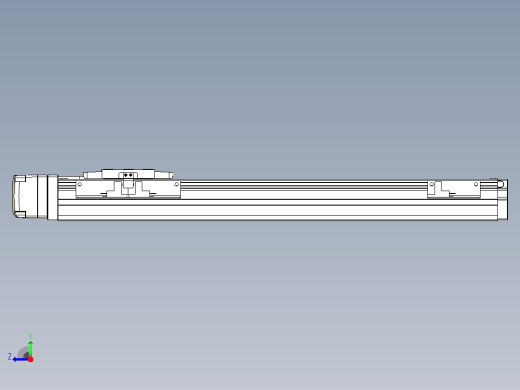 滚珠丝杠直线轴内置导轨TPA-GCR-40-1210C-L300-MR-M10-N3右视缩略图