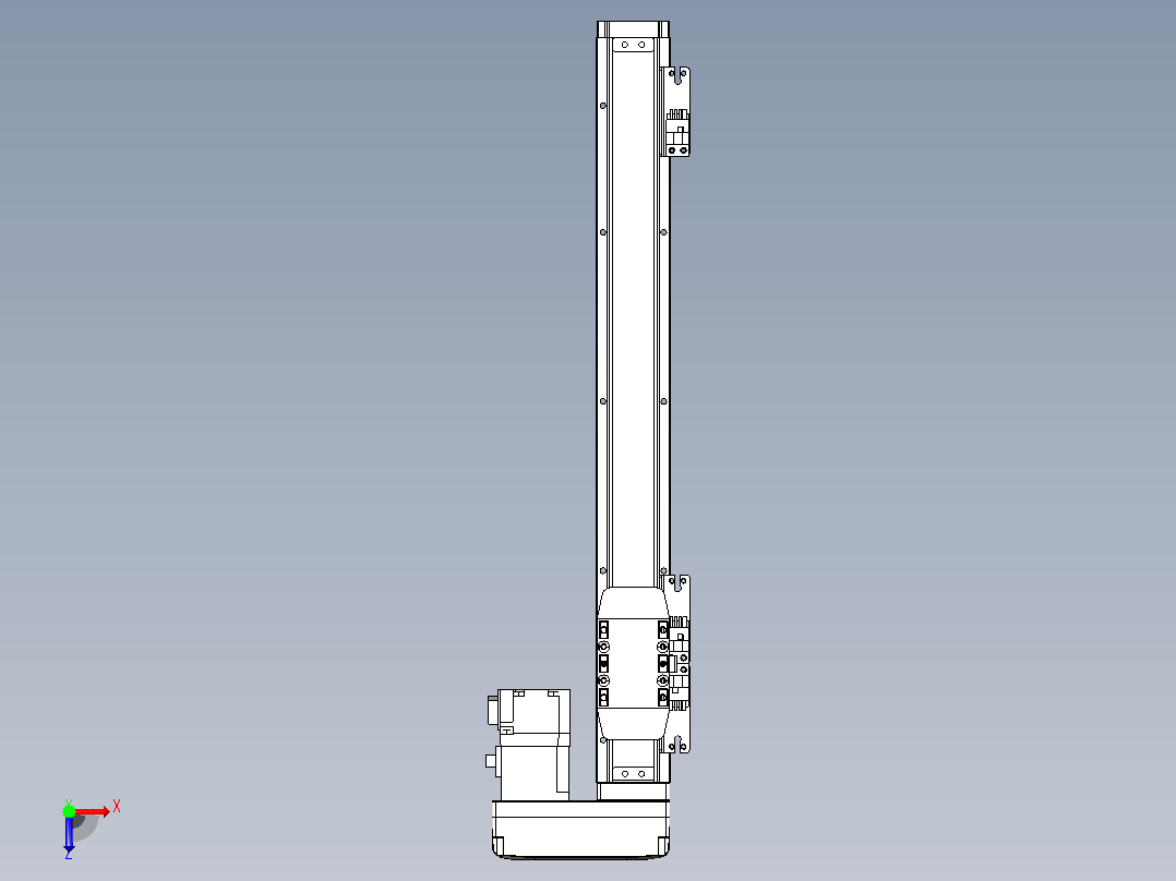 滚珠丝杠直线轴内置导轨TPA-GCR-40-1210C-L300-MR-M10-N3俯视图