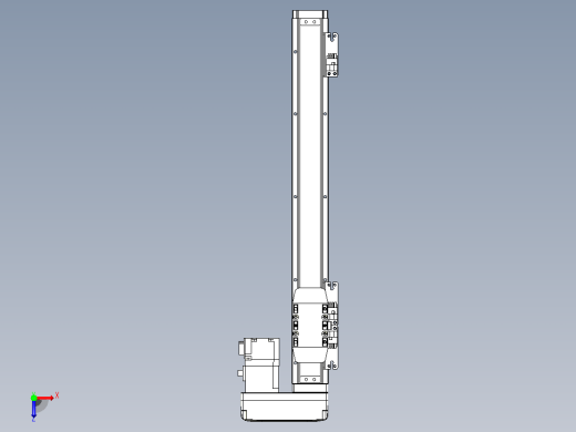 滚珠丝杠直线轴内置导轨TPA-GCR-40-1210C-L300-MR-M10-N3俯视缩略图