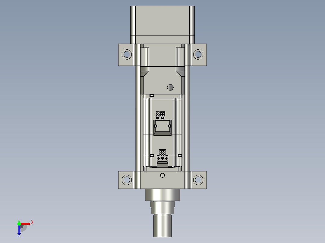 轻载电动缸TPA-ESR100-3210C-L50-MR-LB-W-P75-JX-C3俯视图