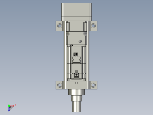轻载电动缸TPA-ESR100-3210C-L50-MR-LB-W-P75-JX-C3俯视缩略图